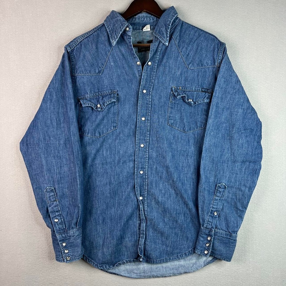 Vintage Western Wear Pearl Snap Button Down Shirt L